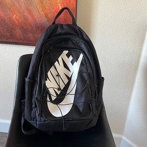 Nike Hayward Backpack. Black w/white Nike lettering and swoosh. Unisex.